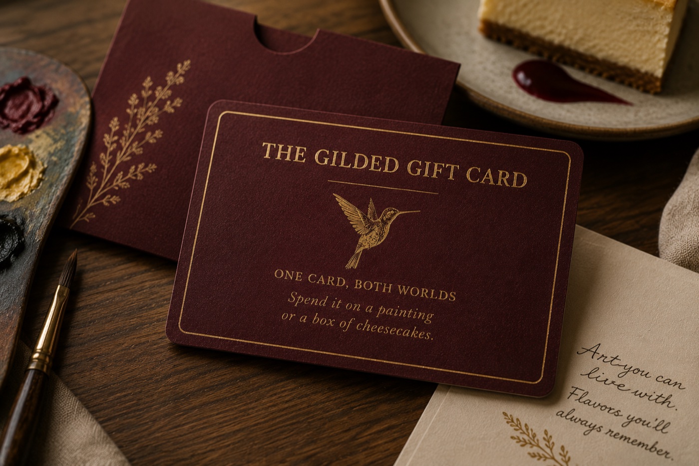 Gilded gift card