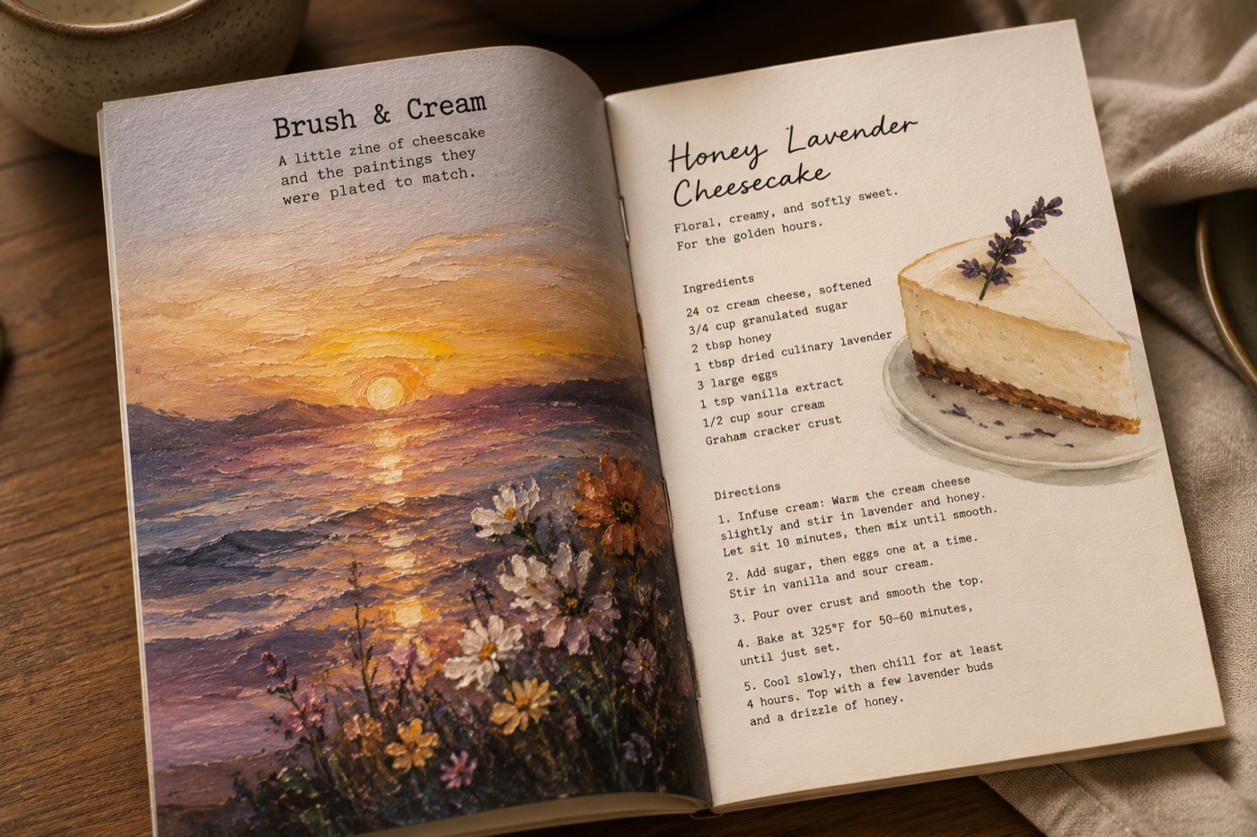 Brush and Cream recipe zine